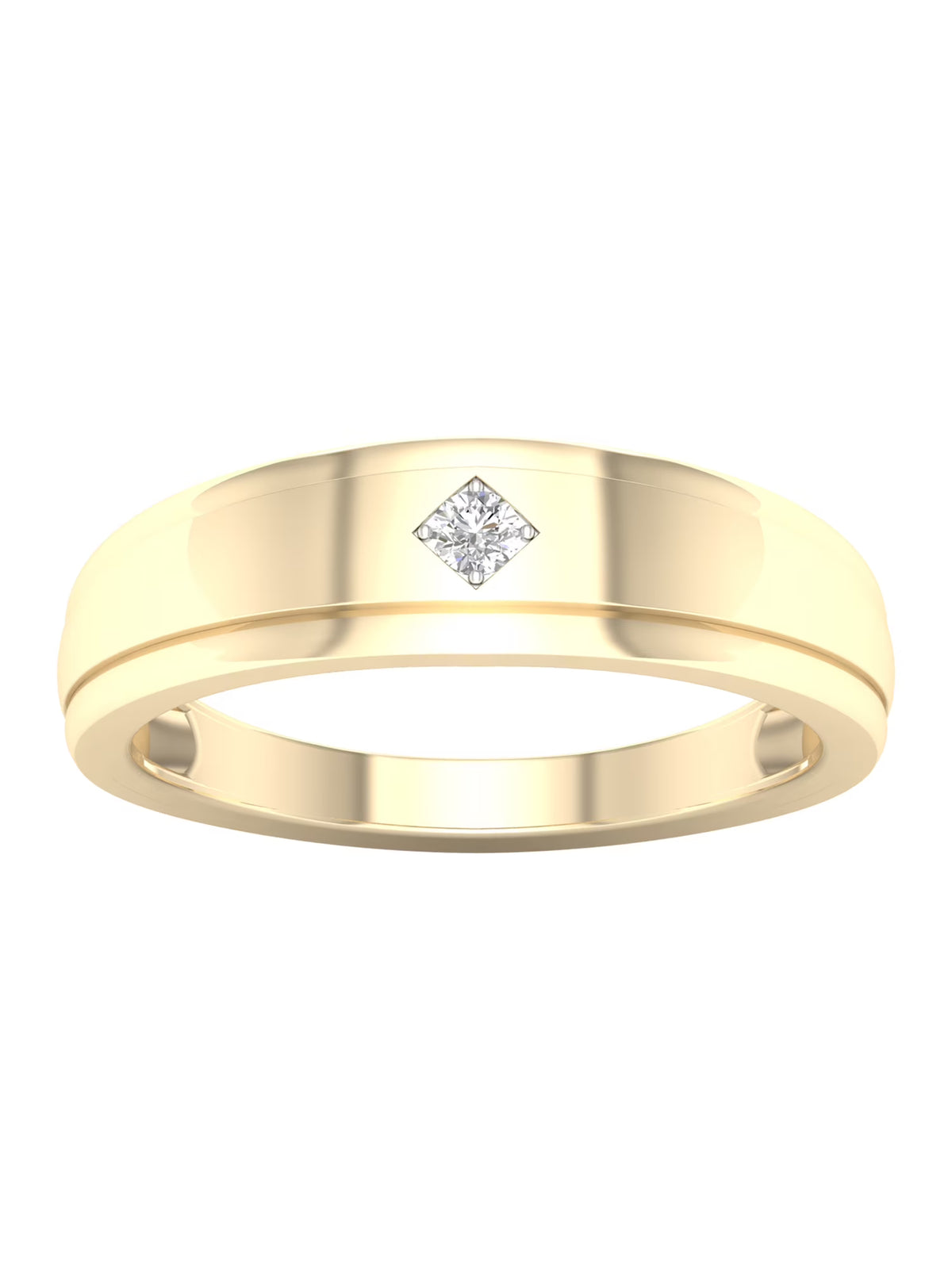 10k Yellow Gold Men's Solitaire Ring Q56399