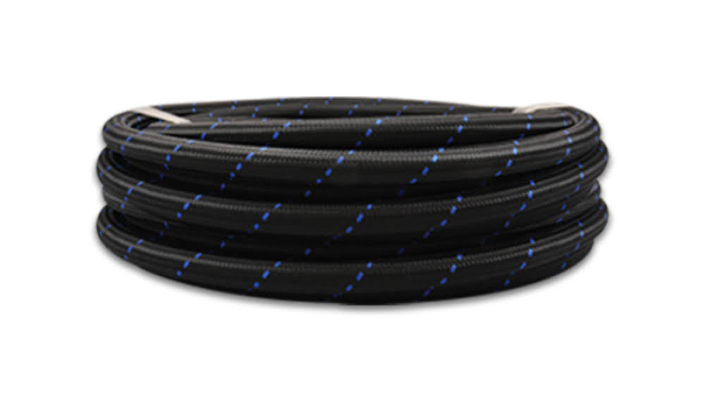 -4 Black Blue Nylon Braided Flex Hose A721060