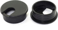 Black 2pcs 1-3/4 inch Desk Wire Cord Cable Grommets Hole Cover Plastic U443