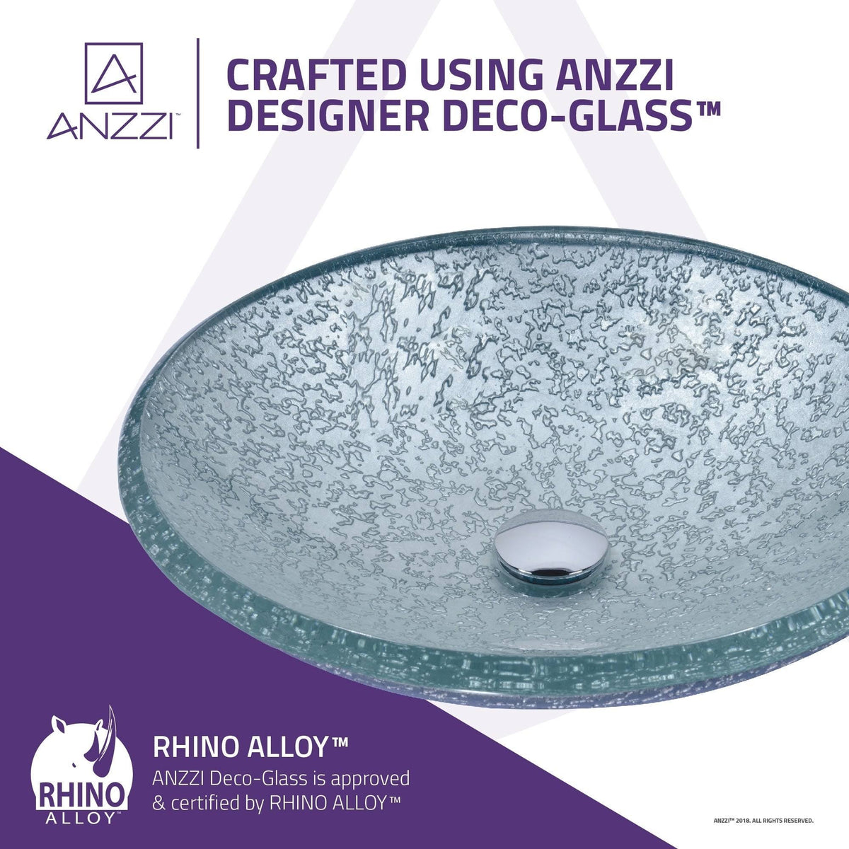 Clear Glass Vessel Sink V374362
