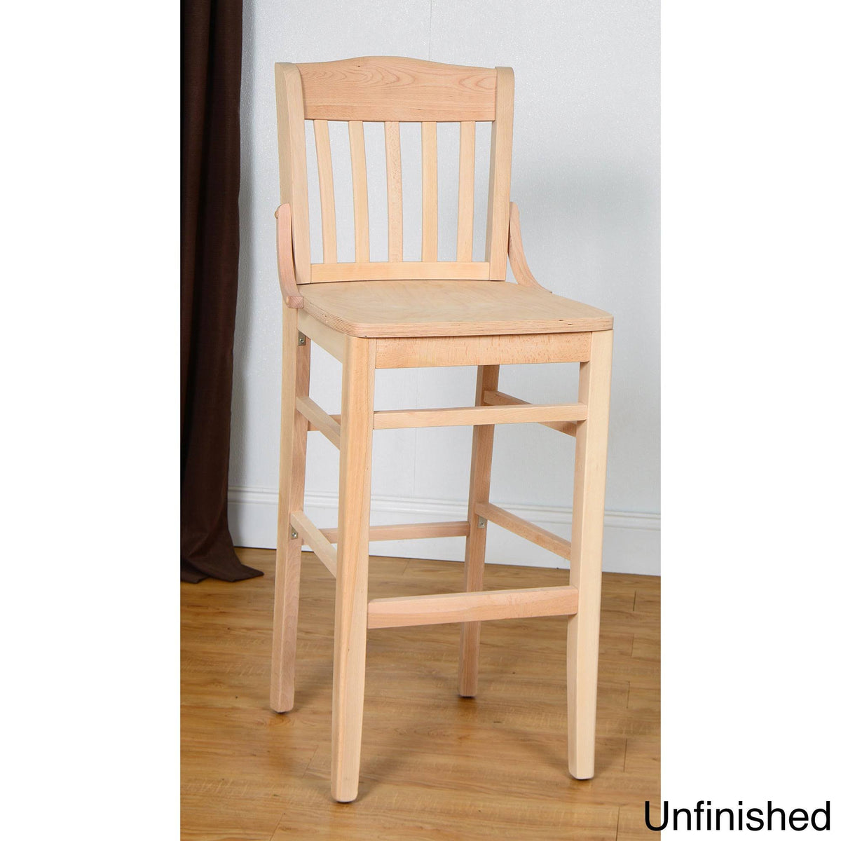 Black Wooden Bar Stool U5133