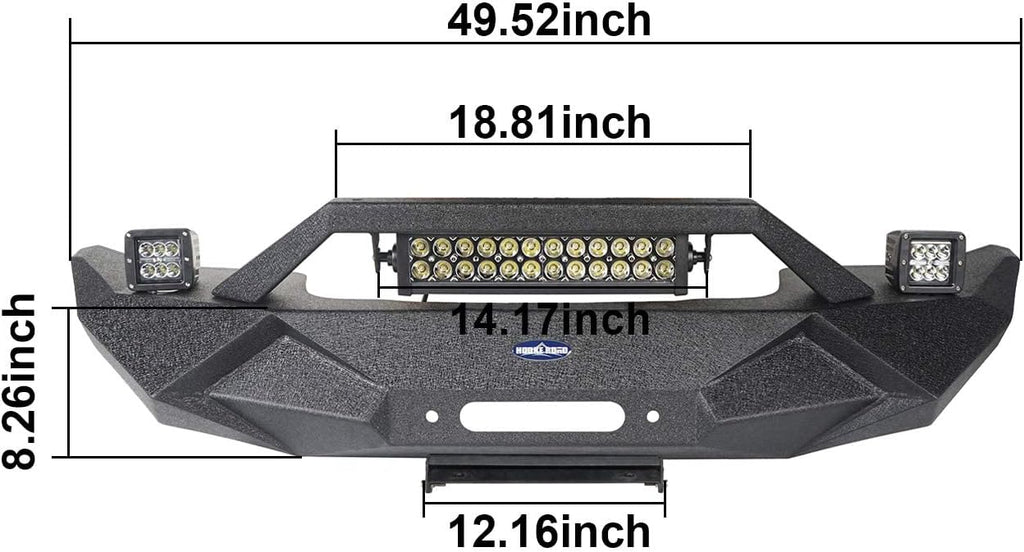 Steel Front and Rear Bumper with Tire Carrier O400