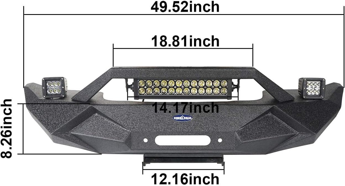 Steel Front and Rear Bumper with Tire Carrier O400