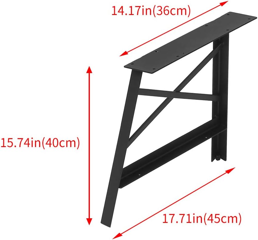 Black Metal Table Legs 2 PCS L4007
