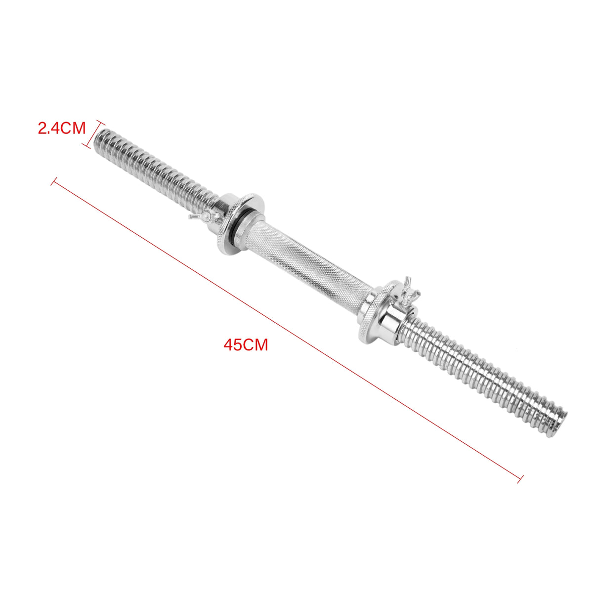 17.7 Inch Solid Steel Adjustable Dumbbell Handle Bar Z5850