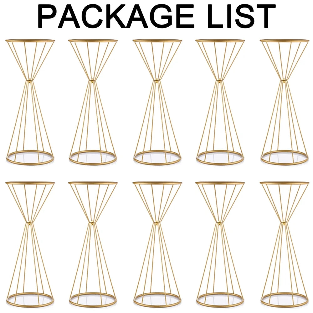 Gold Centerpiece Flower Stand 10 Pack E155680