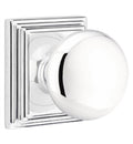 Unlaquered Brass Passage Door Knob Set with Rosette L2925