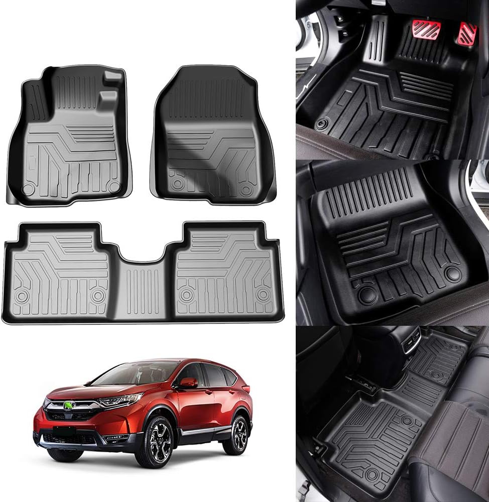 Black 2 Row All Weather Floor Carpet Liner Set T41581