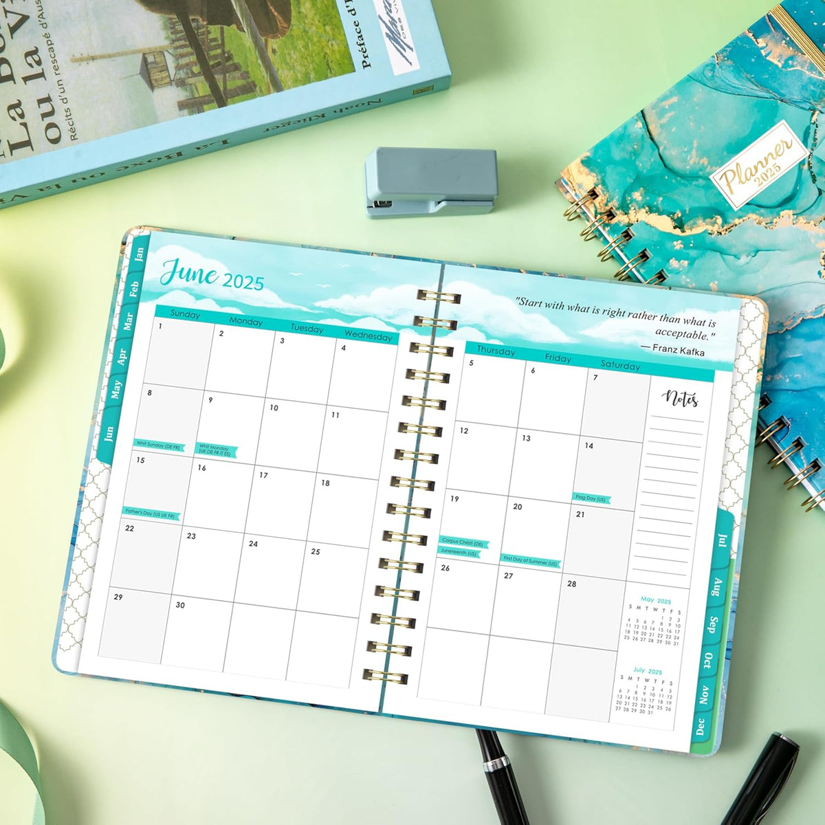 2025 Weekly and Monthly Hardcover Planner, 6.4" x 8.5" J85848