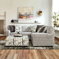 Grey Chenille L-Shaped Sectional C5248