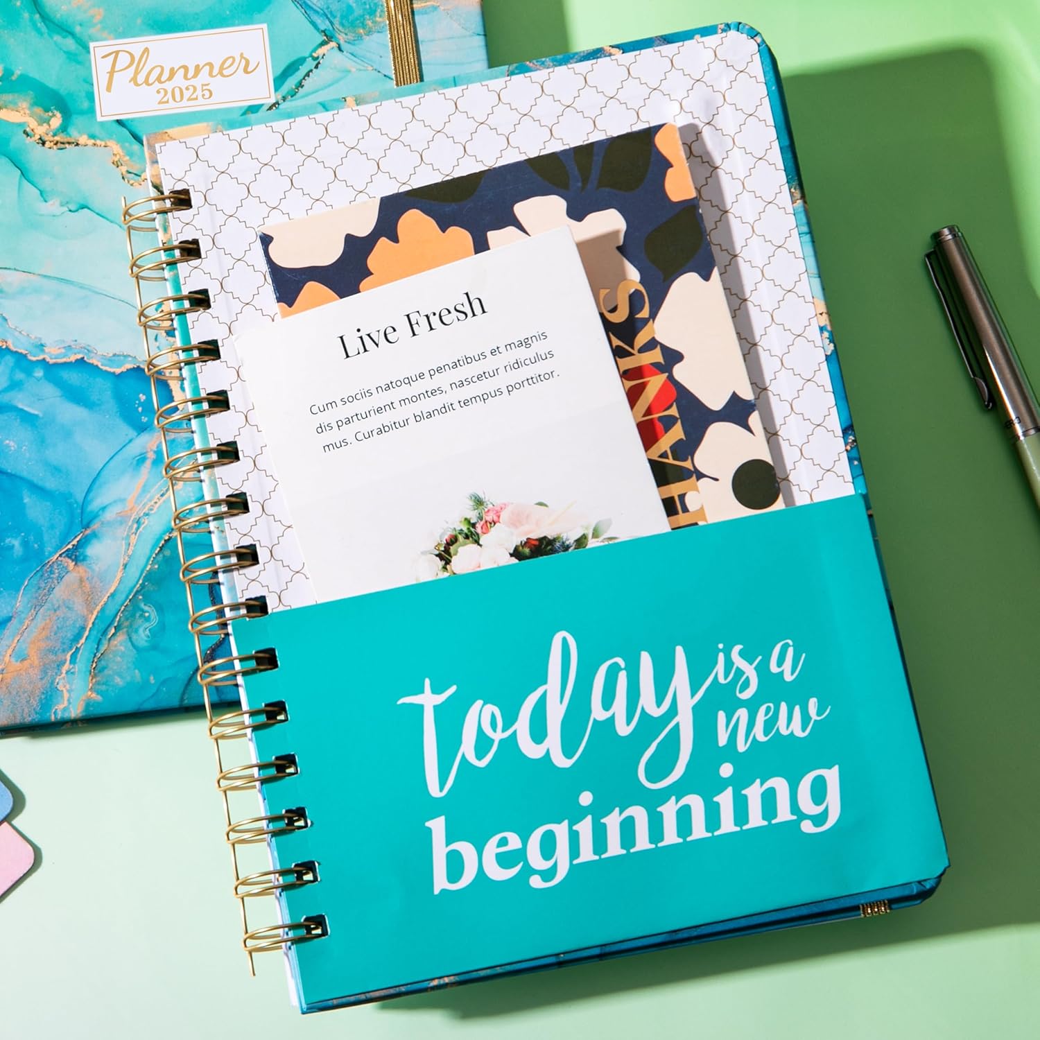 2025 Weekly and Monthly Hardcover Planner, 6.4" x 8.5" J85848