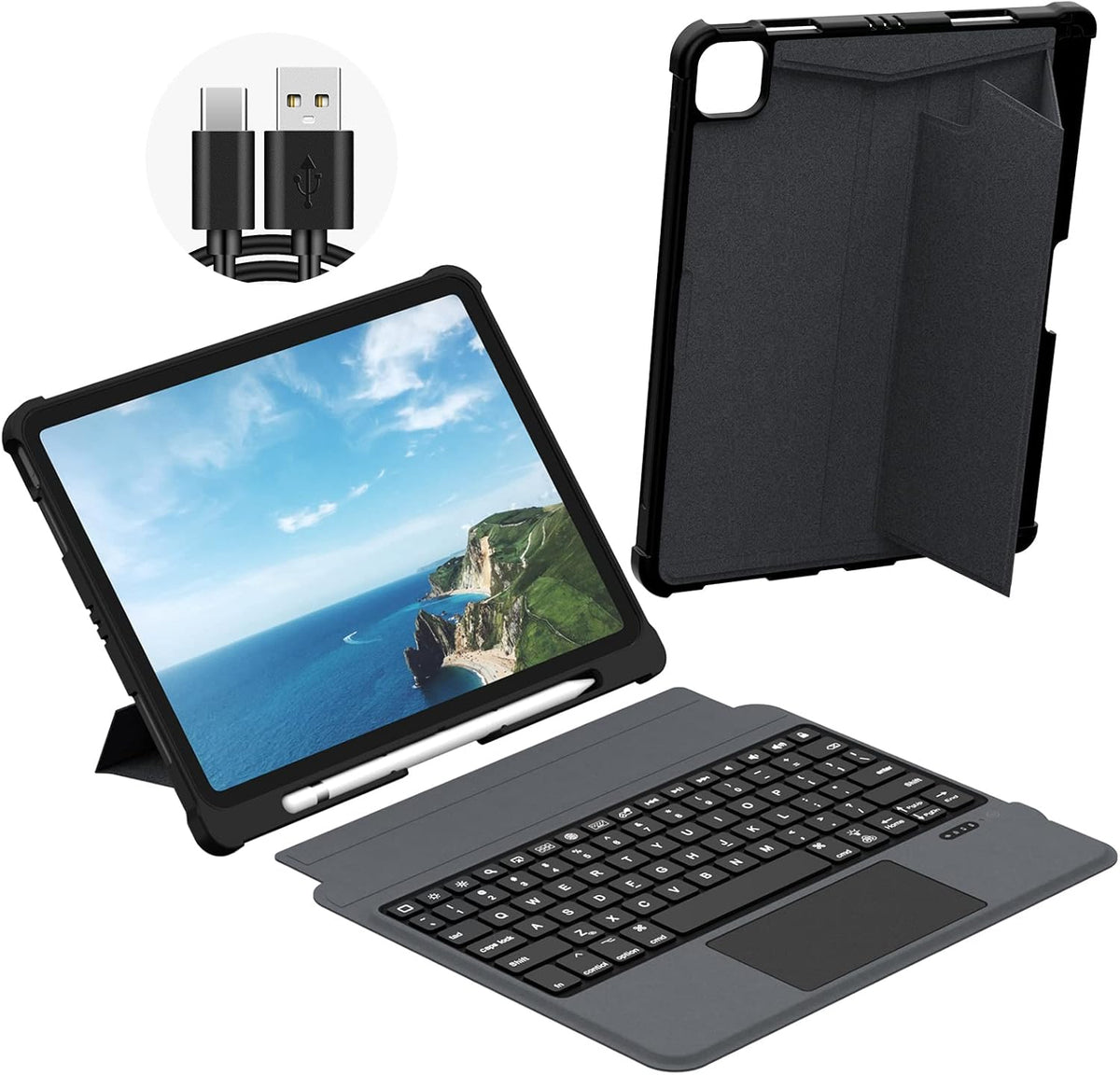 Leather Folio Case with Keyboard for iPad Pro 12.9 inch I8793