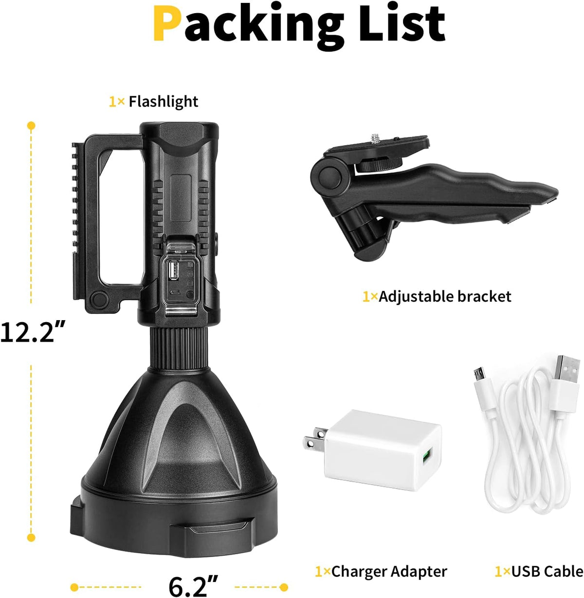 Rechargeable LED Spotlight Flashlight H772