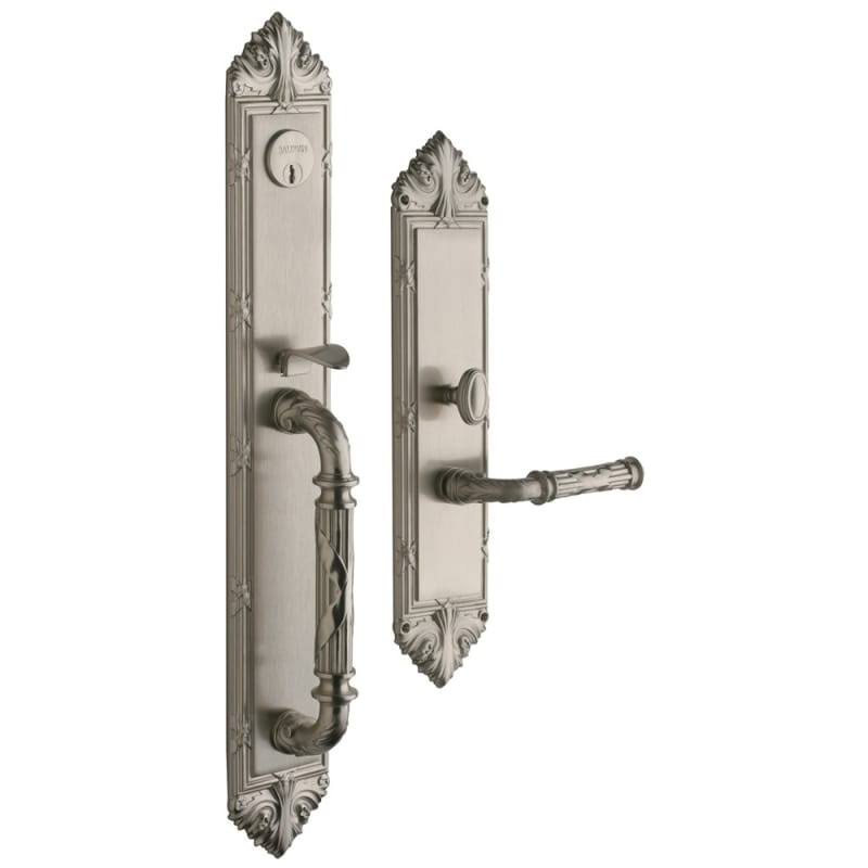 Satin Nickel Single Cylinder Mortise Handleset Trim K633978