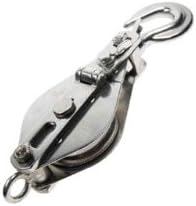 Snatch Block with Hook & Brass Bushing T304 SS 3/4" x 5" A6703