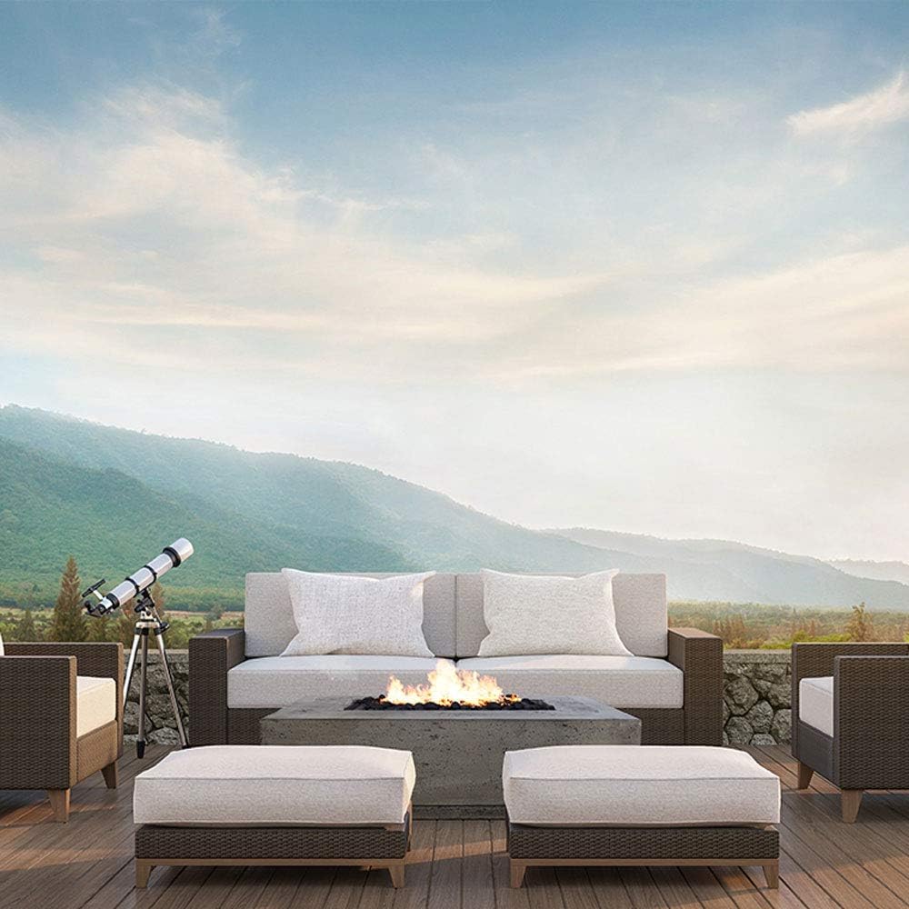 Pewter 56x38-Inch Concrete Gas Fire Pit U5640