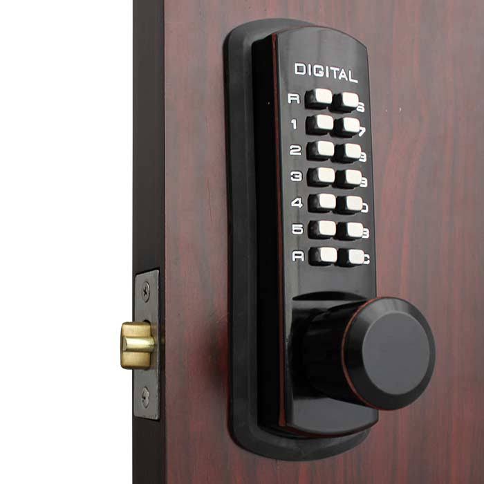 Satin Chrome Mechanical Keyless Door Knob B749