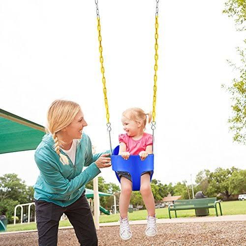 Toddler Swing with 2 Carabiners High Back Full Bucket Seat U492959