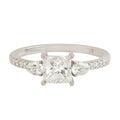 Princess CZ Diamond Solitaire Ring 925 Sterling Silver Band Ring M4224