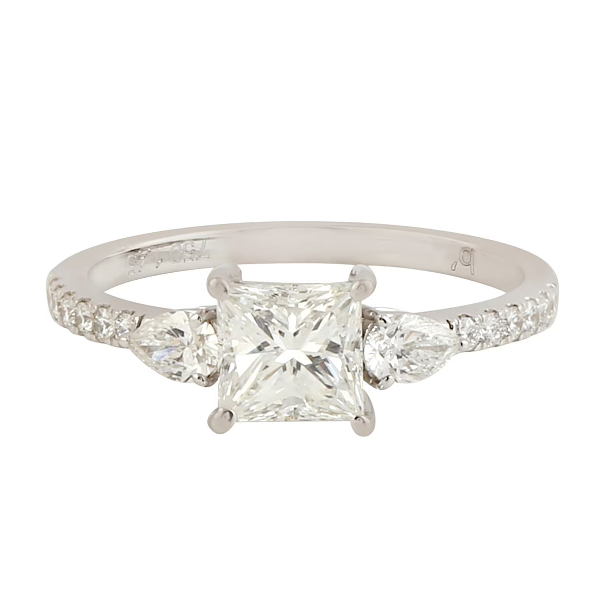 Princess CZ Diamond Solitaire Ring 925 Sterling Silver Band Ring M4224