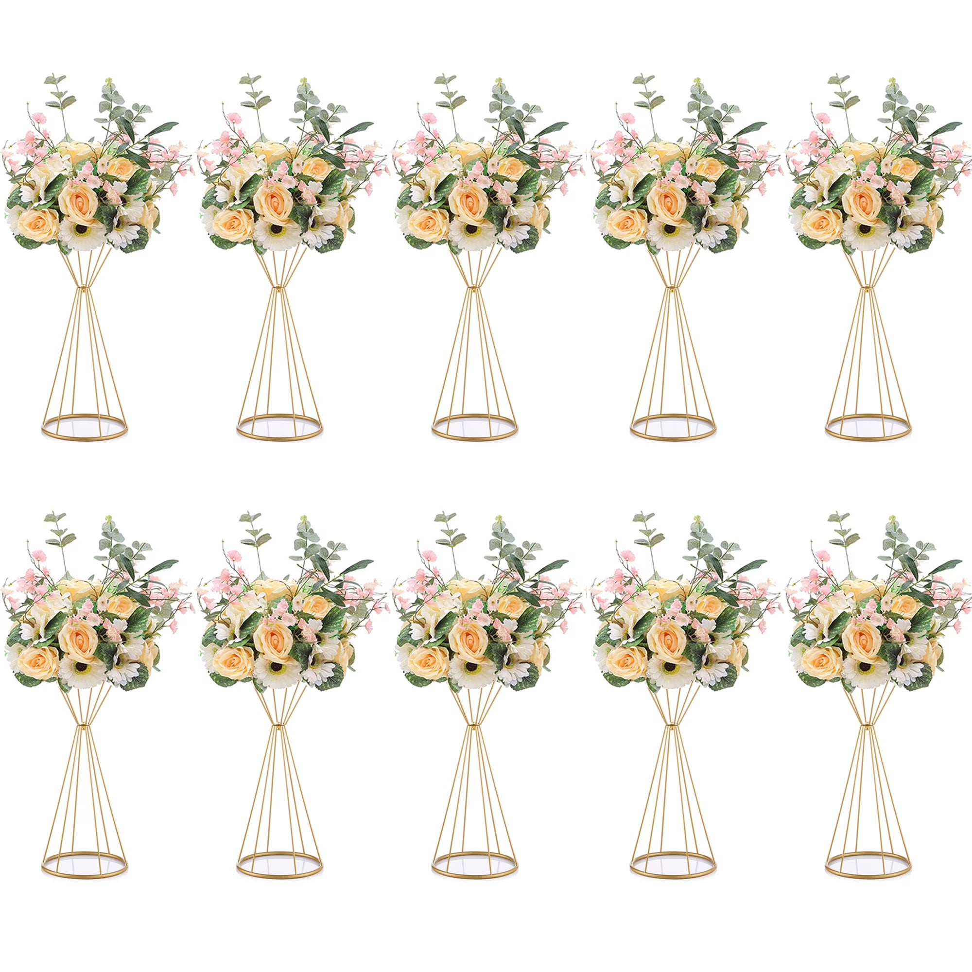 Gold Centerpiece Flower Stand 10 Pack E155680