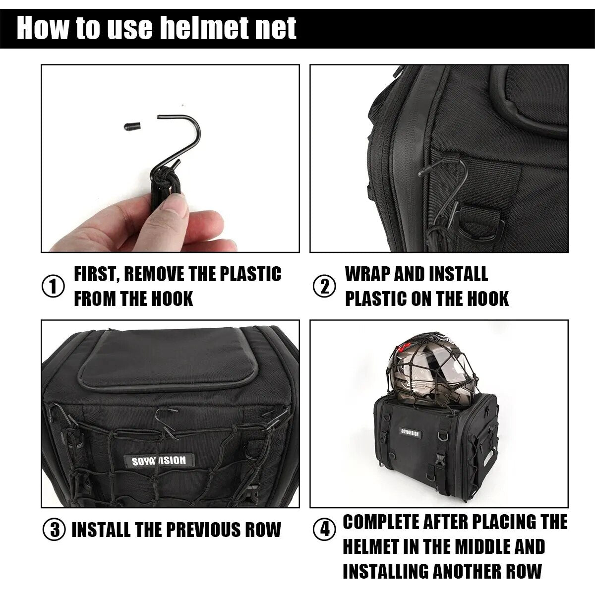 Waterproof PVC Motorcycle Tail Bag 30-50L A1887