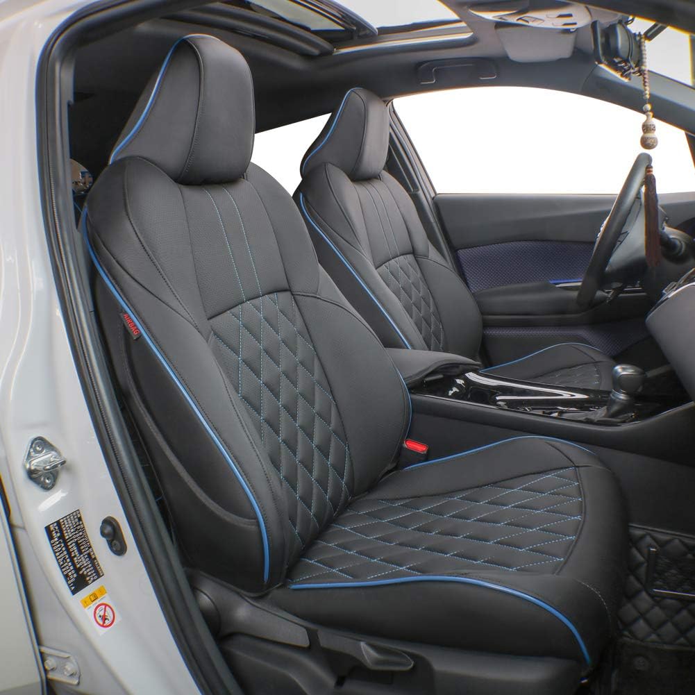 Red Leatherette Car Seat Covers for Toyota CHR 2017-2022 I266