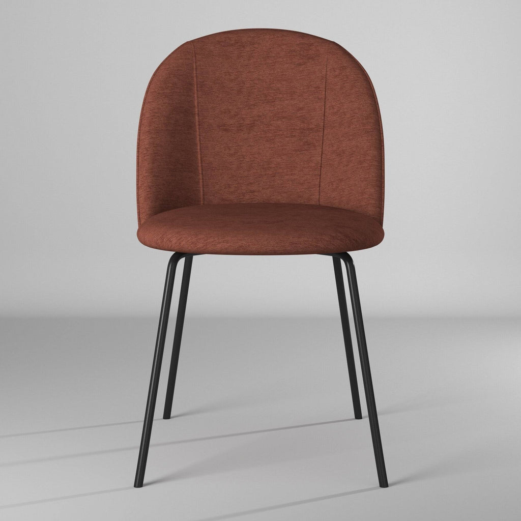 Navy Blue Fabric Dining Chairs (Set of 2) Q244418