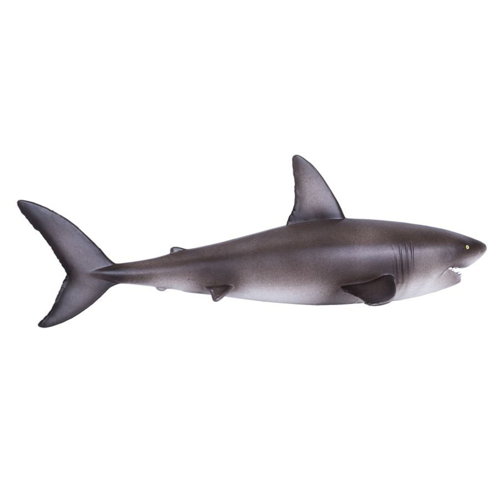 Realistic Great White Shark Wildlife Figurine (Dark Gray) I259