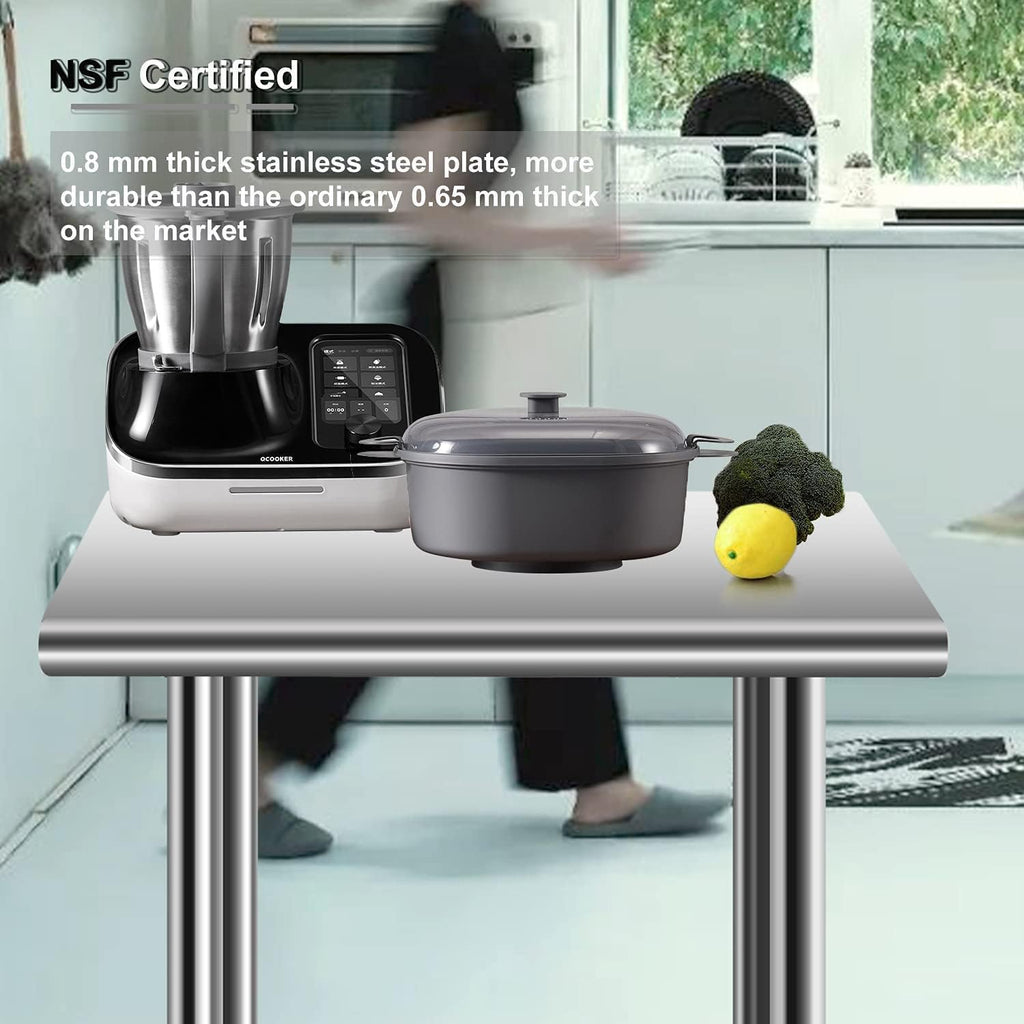 NSF Commercial Stainless Steel Work Table with Undershelf D6324