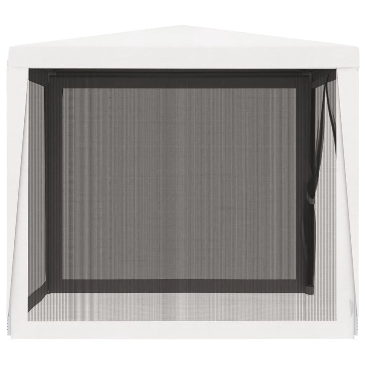 White Party Tent with 4 Mesh Sidewalls J6627