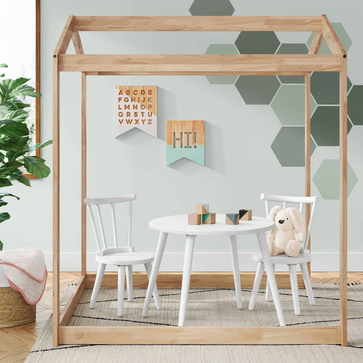 Natural Wood Indoor Playhouse C293