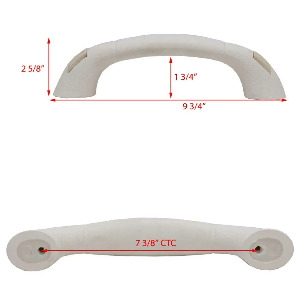 White Textured Vinyl Boat Grab Handle Rail T602