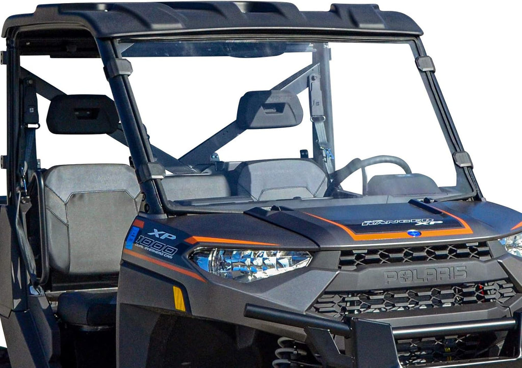 Full Front Windshield for Polaris Ranger XP 900 / XP 900 Crew, 1/4 Clear Polycarbonate I398677