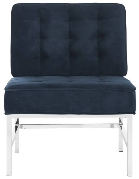 Navy Tufted Velvet Accent Chair Y801