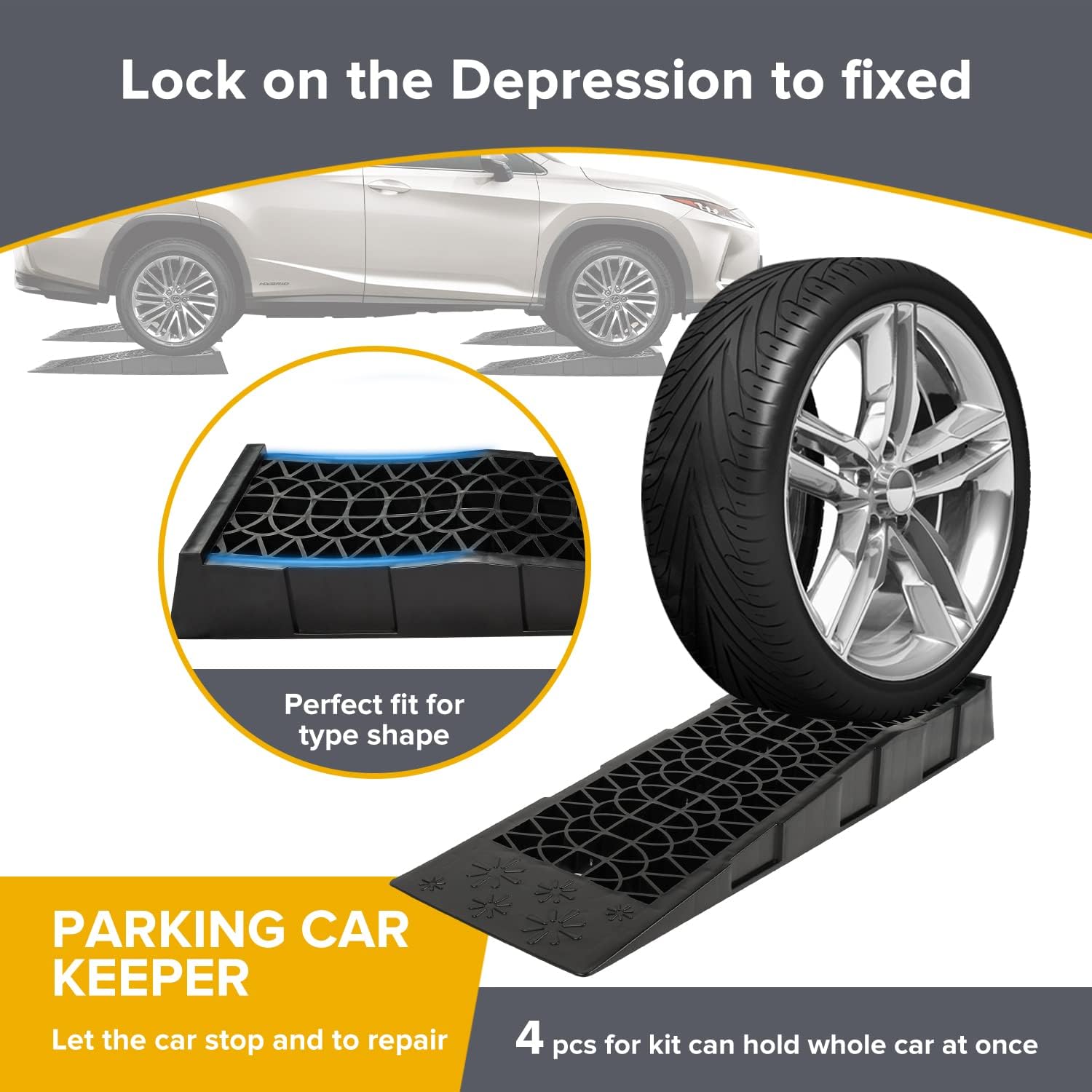 4 Pack Plastic Car Service Ramps C420095