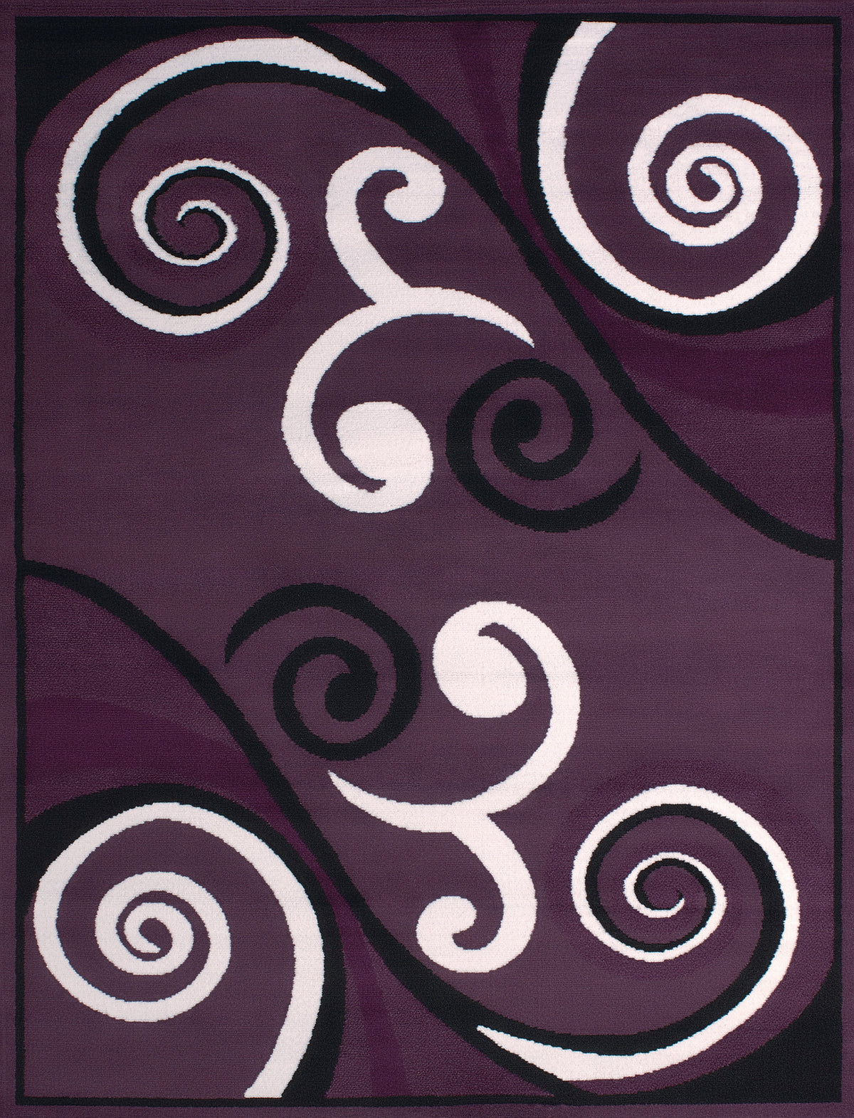 Plaza Gabriela Runner Rug, Geometric Pattern, Plum, 2'3 X 7'2" R6789