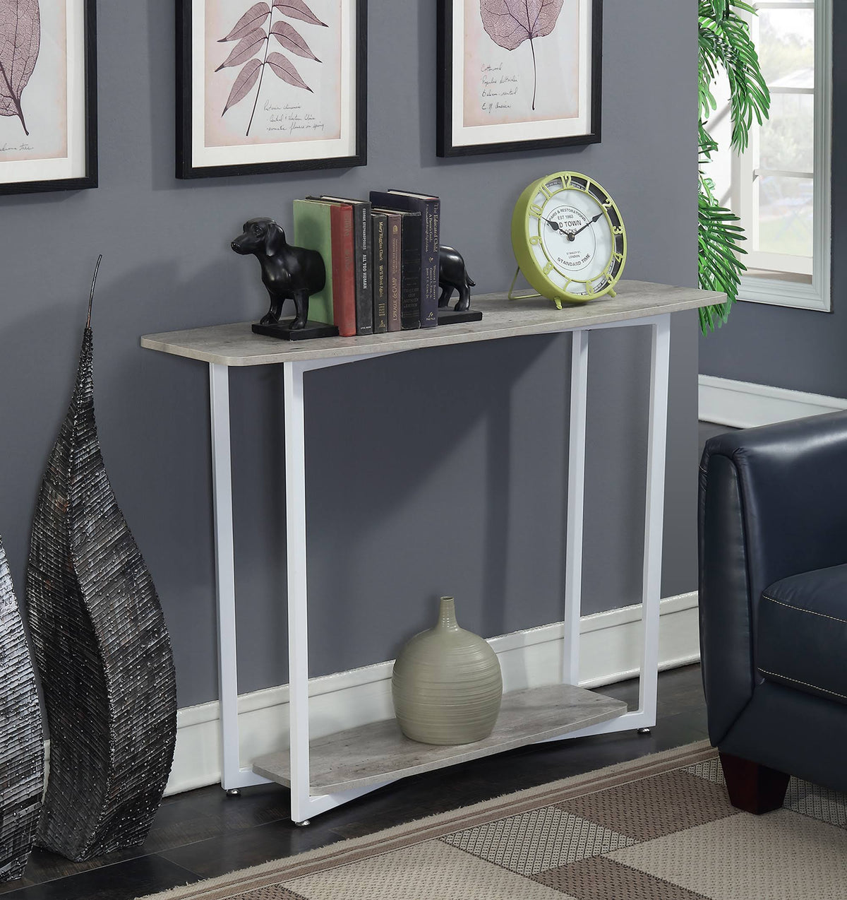 Gray/White Console Table F1542