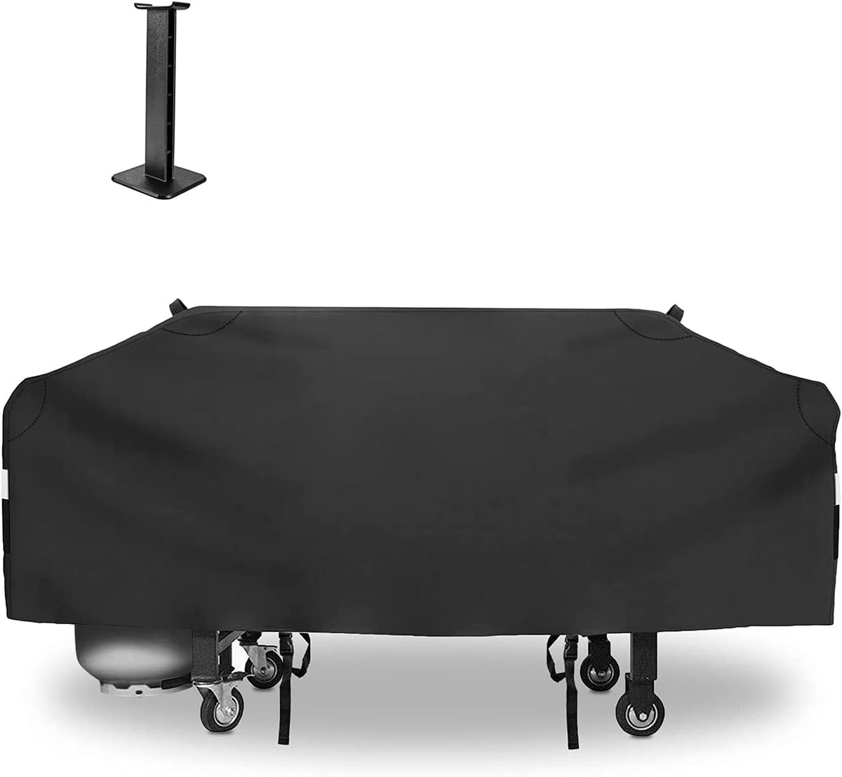 Black 600D Waterproof Griddle Cover with Support Pole K368744