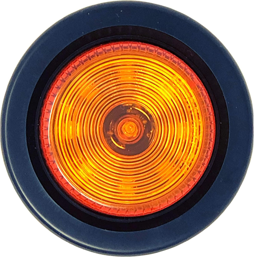 2" Round 9 LED Trailer Side Marker Clearance Light, 5 Amber + 5 Red, Pack of 2 N88678