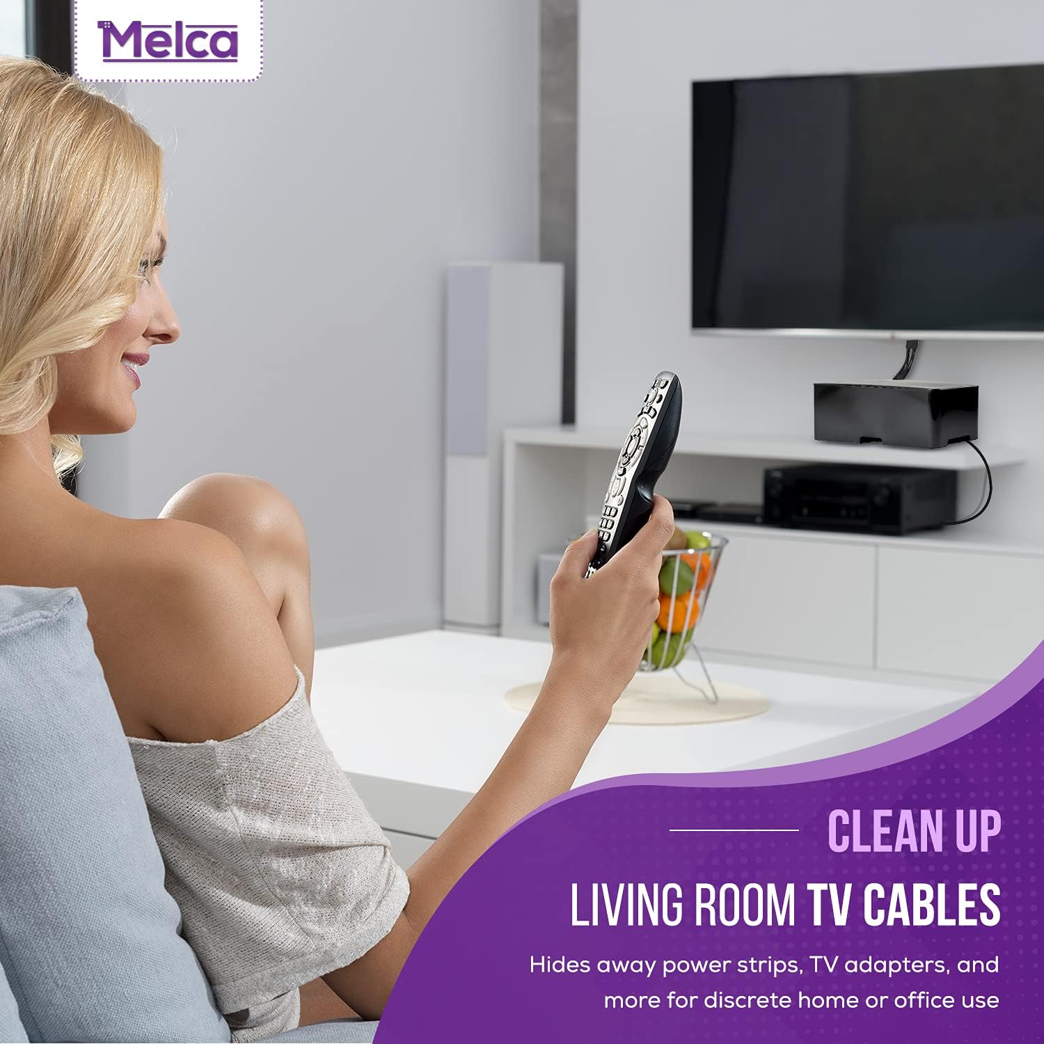 Cable Management Box White Pack of 2 B3296