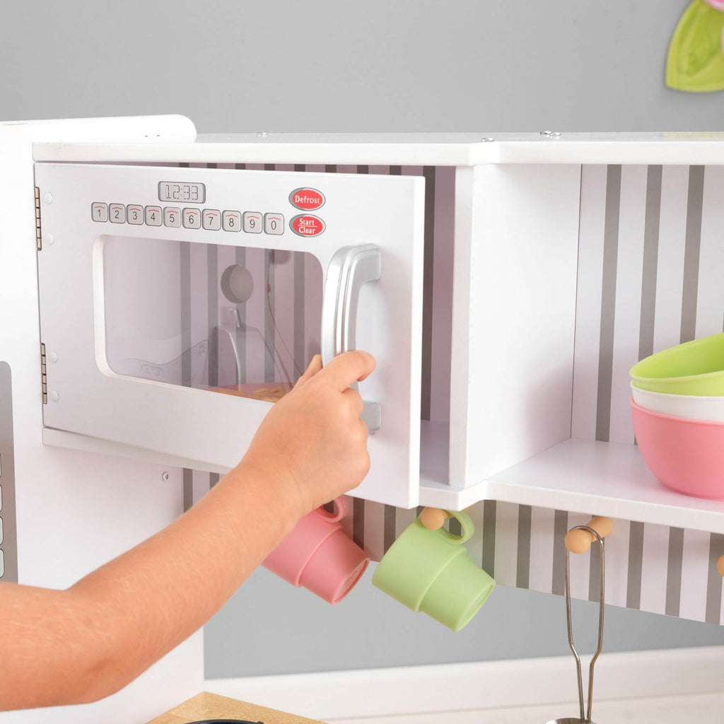 White Wooden Kids Pretend Play Kitchen Z4198