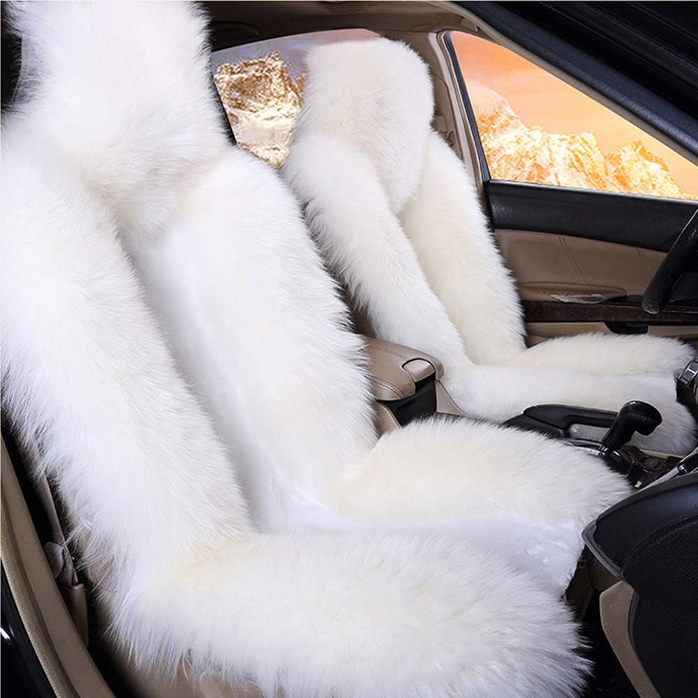 Black Sheepskin Car Seat Cover (1 Piece) A366129
