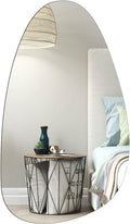 Irregular 20 x 33 Inch Wall Mounted Frameless Mirror J743123