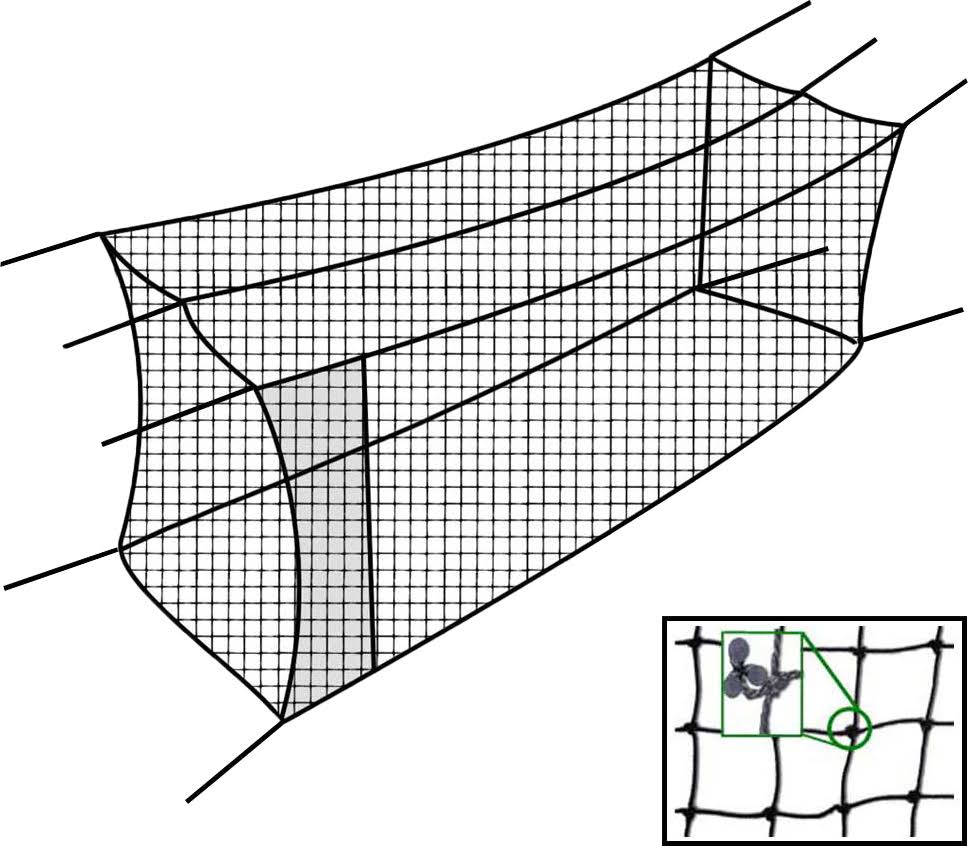 55x12x12 Twisted Poly Batting Cage Net X36661