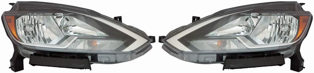 Headlight Assembly for Nissan Sentra 2016 2017 2018 Driver Side Halogen Black T43802