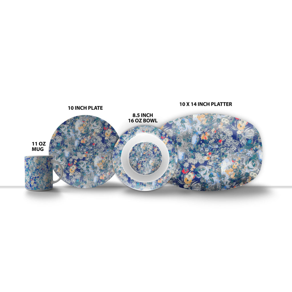 Gray Orange Thermosaf Dinner Set K509026