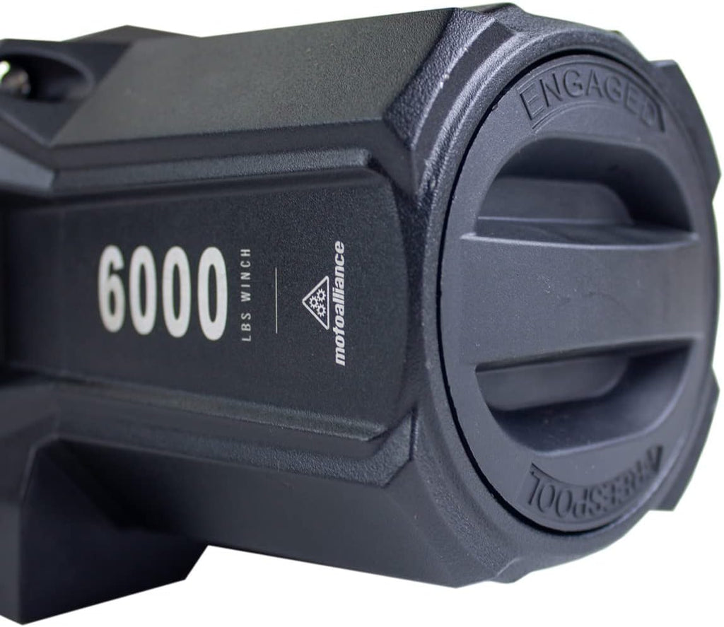 6000lb UTV Winch with 60 feet Black Rope, Wireless Remote S190