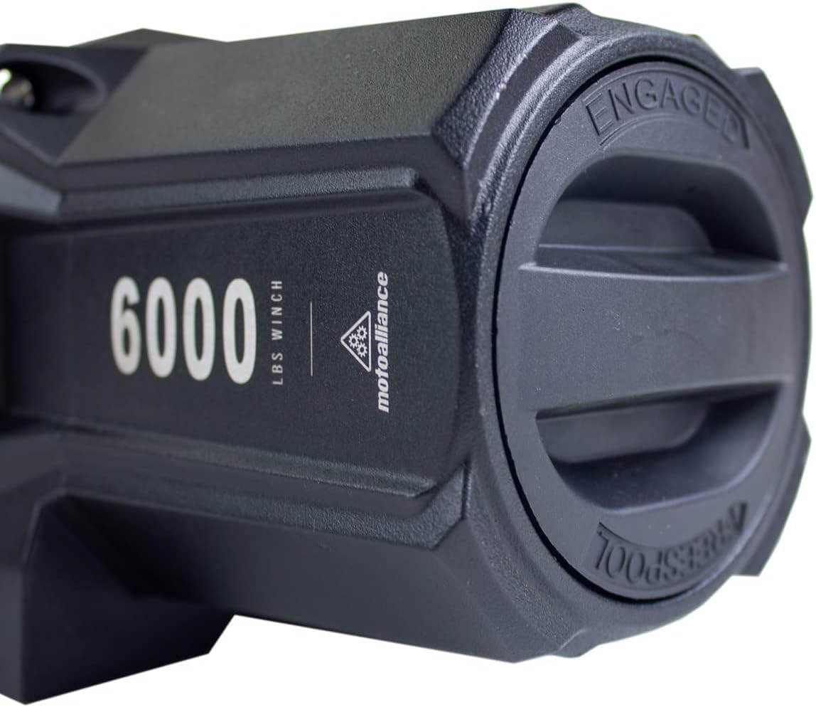 6000lb UTV Winch with 60 feet Black Rope, Wireless Remote S190