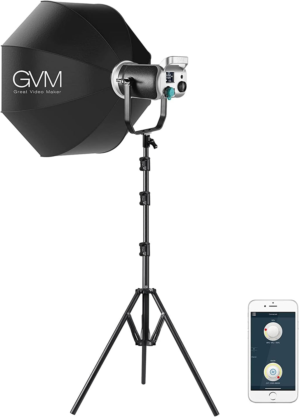 200W Bi-Color LED Video Light with Softbox M453
